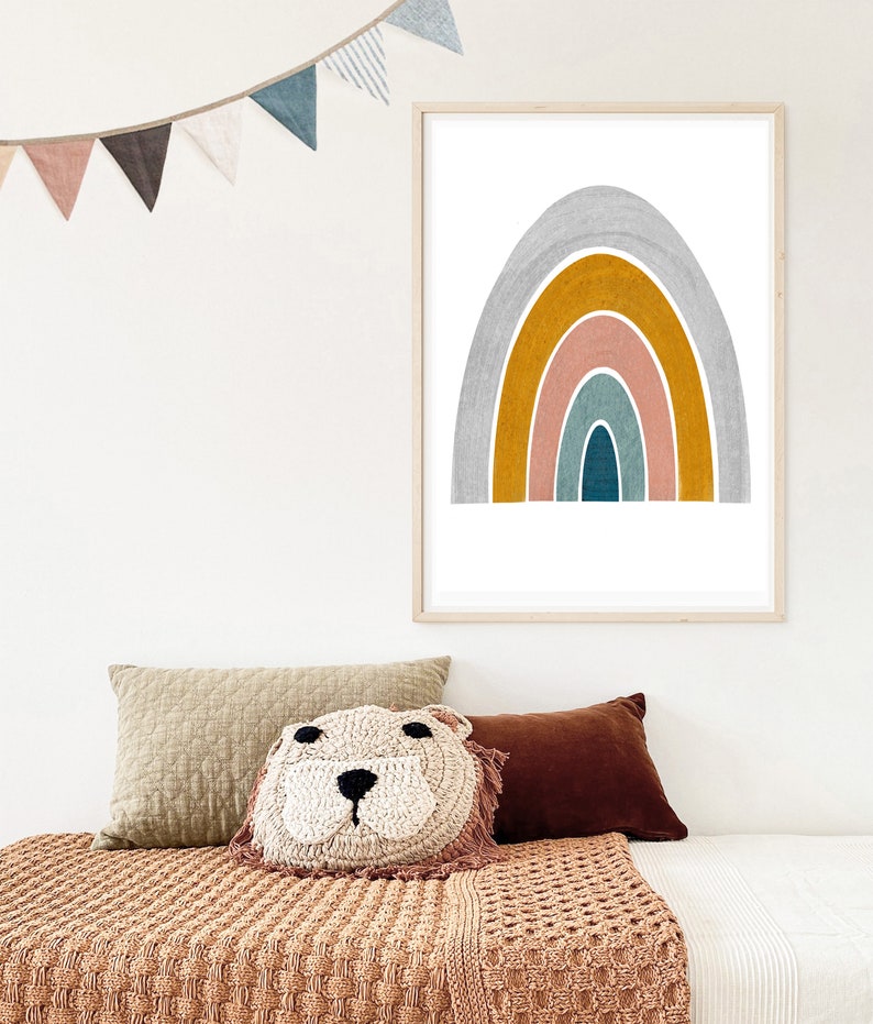 Rainbow Print | Nursery Wall Art | Printable Wall Art | Minimalist ...