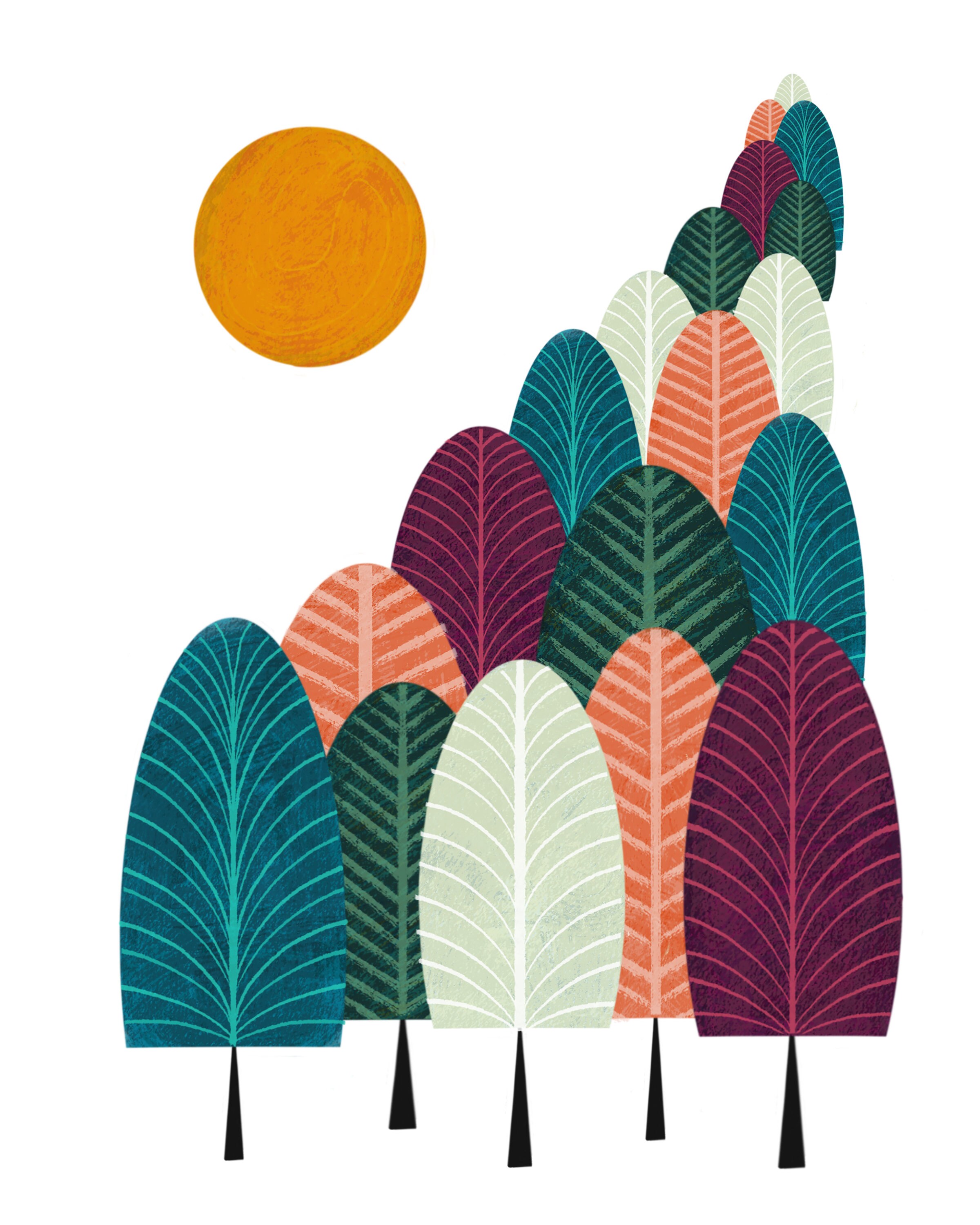 Whimsical Wall Art Set of 3 Art Prints Nordic Nursery Etsy