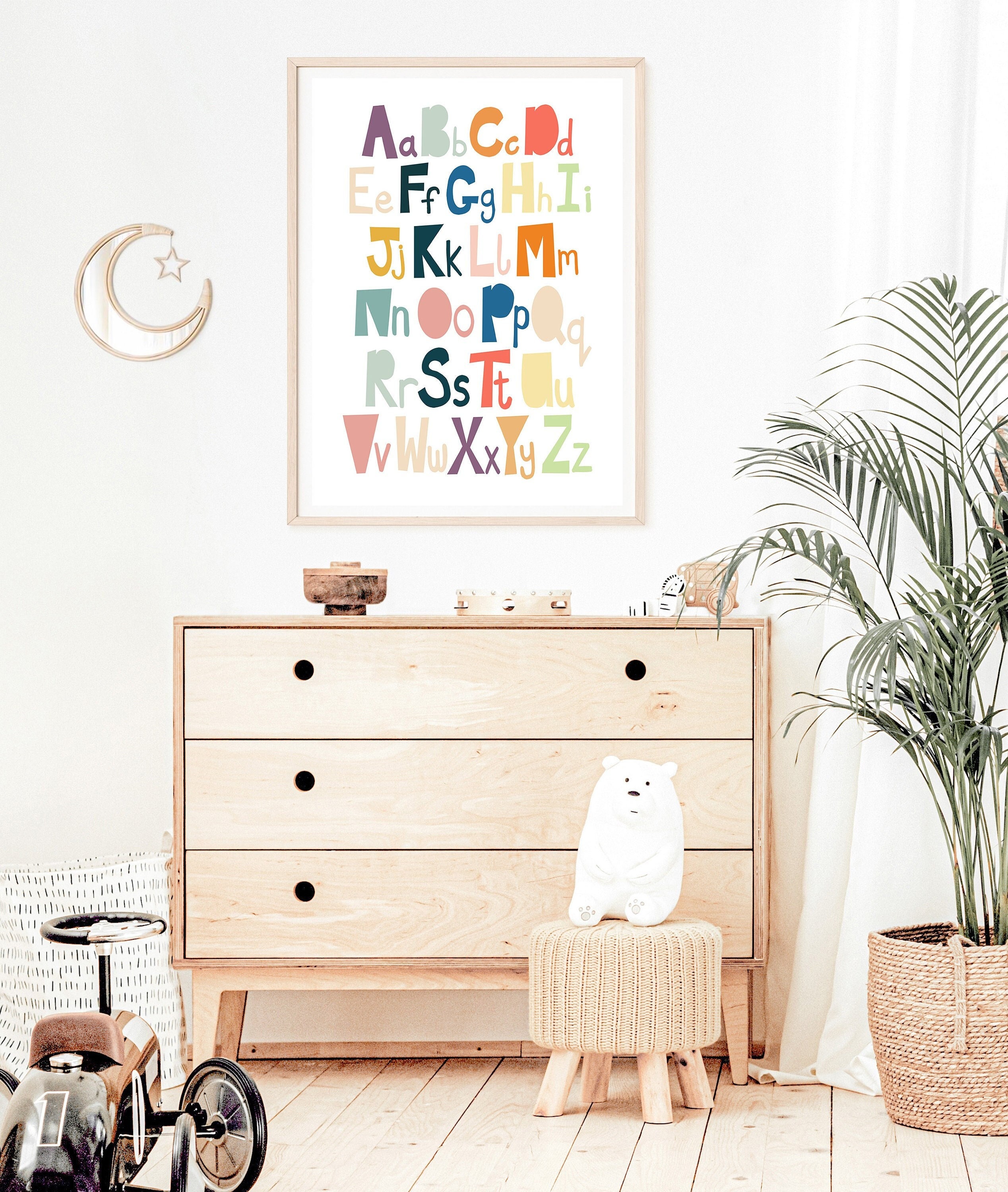 Alphabet Nursery Print, Educational Wall Art, Printable Wall Art ...
