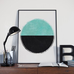 Cartel de círculos / Impresión de arte minimalista / Impresión de vivero Boho / Arte imprimible / Arte de pared de yoga imagen 2