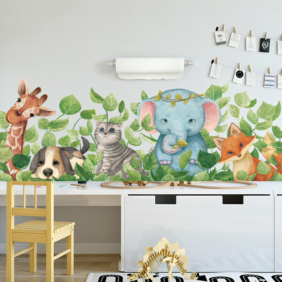 Cute Baby Animals Wall Decals Nursery Decals Kids Room Etsy