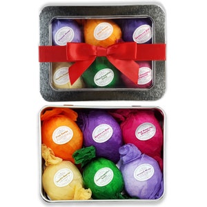 Natural Bath Bomb, Set of 6, For Sinus and Allery,  Essential Oil Blend, No Artificial Color, Handmade Bath Fizzes, Made in USA, Best Gift