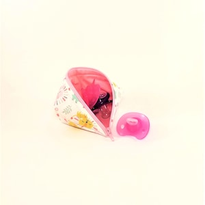 Zoo Animal Pacifier Pod: Pastel Baby Diaper Bag Organizer