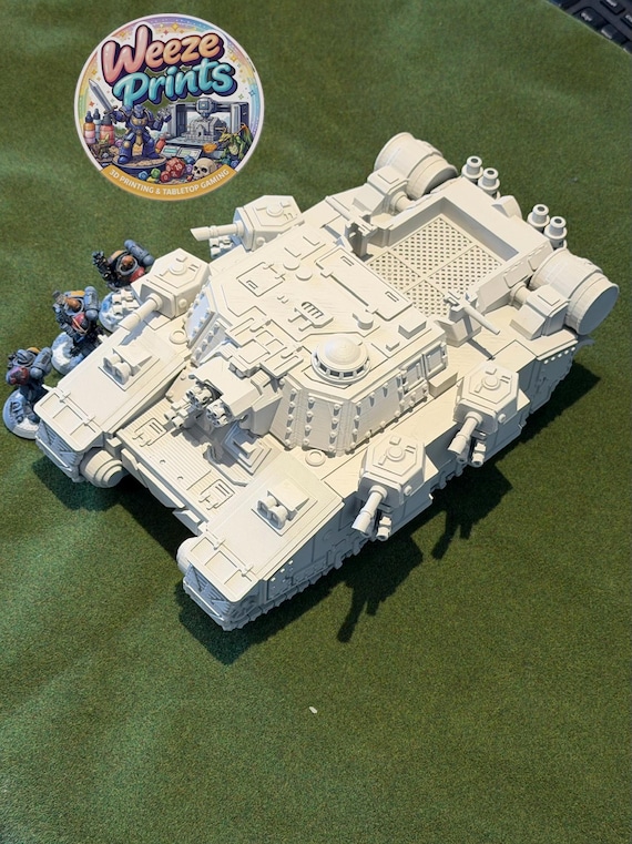 Crusader Heavy Assault Carrier – 32mm Scale Sci-Fi Armoured Vehicle – Resin 3D Printed Miniature