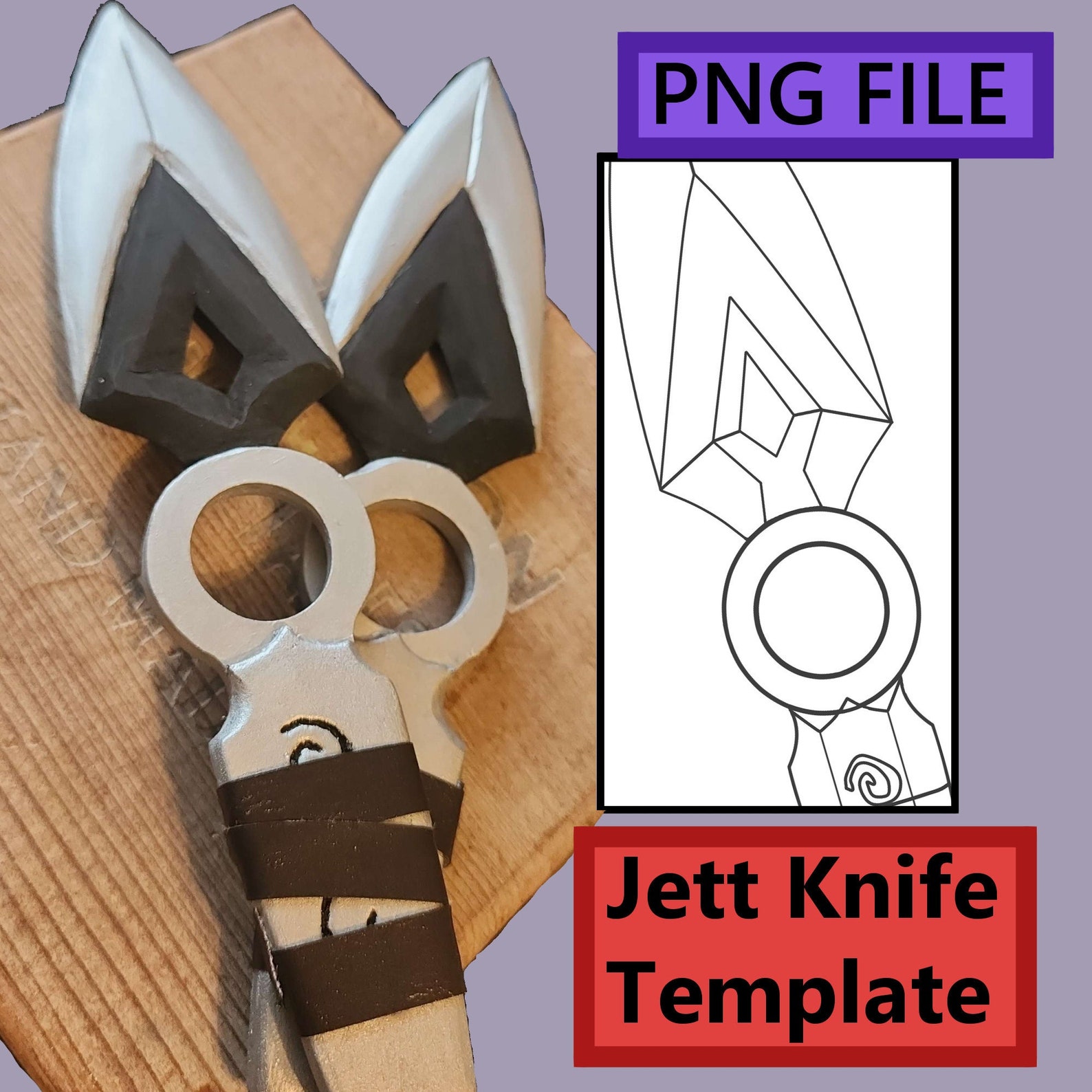 Jett Knife PNG Template - Etsy