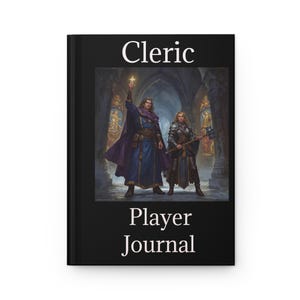 Cleric Player Journal, D&D Diary, RPG Notebook, Fantasy Gaming Logbook, Magic Character Sketchbook