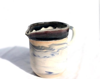Cobalt-blue Marbled Porcelain Creamer