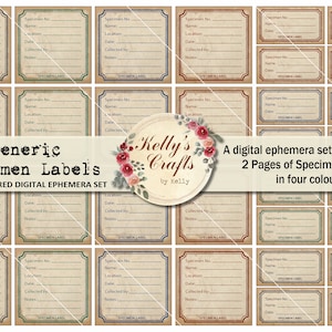 Generieke monsterkaarten en -labels, natuurmonsterkaarten/-labels