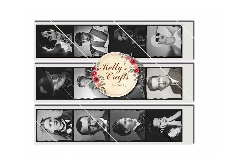 Monochrome Vintage Portraits Printable Photographs Black and - Etsy