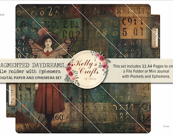 Fragmented Daydreams Junk Journal Kit: Whimsical Ephemera (Digital Download)