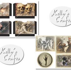 Gothic Halloween Digital Junk Journal Kit featuring image 10