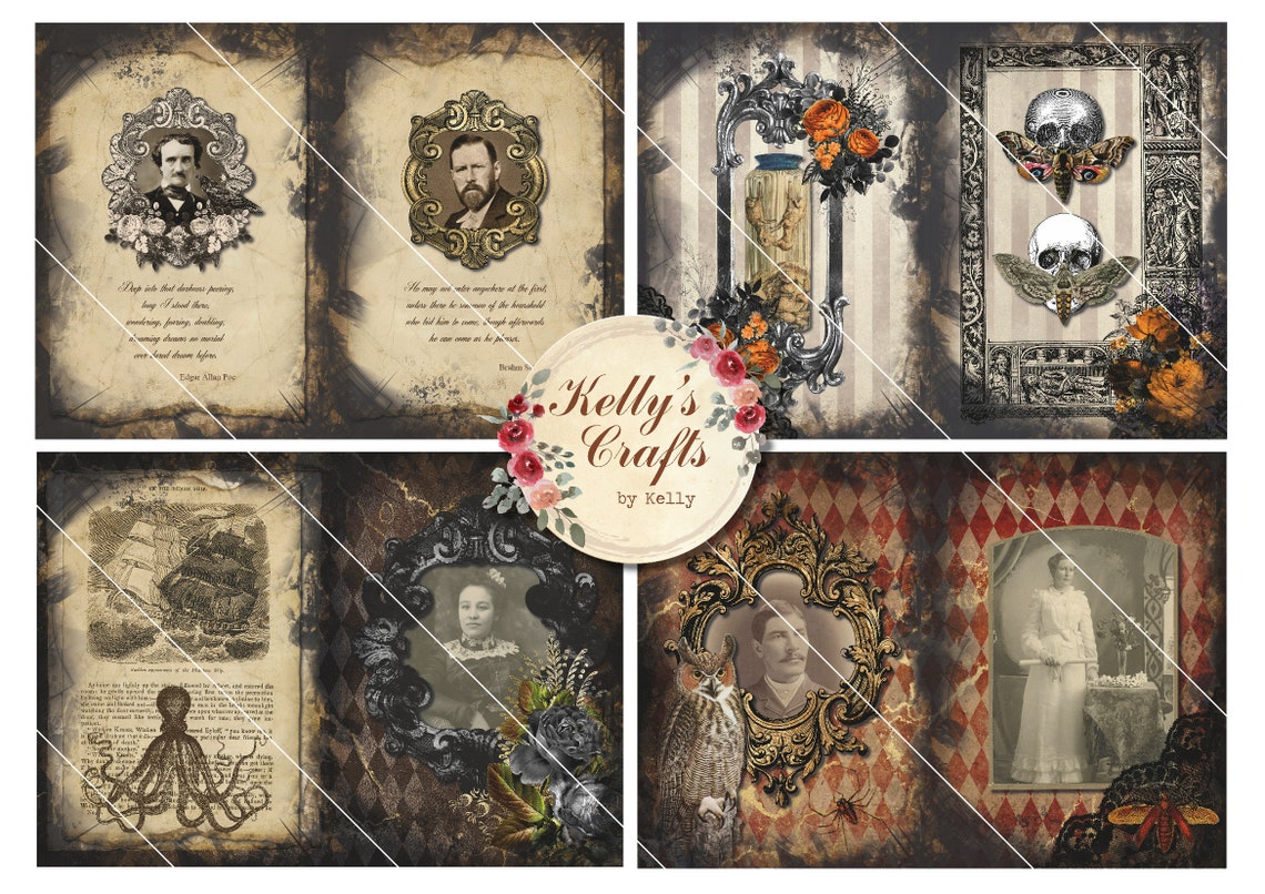 Gothic Victoriana Printable Journal Kit Gothic Junk Journal - Etsy