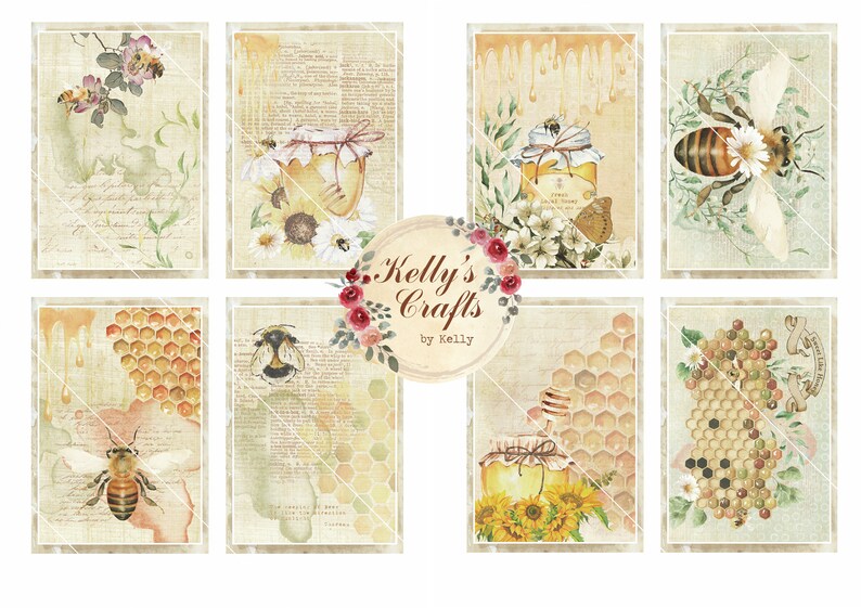 The Honey Bees Printable Journal Kit Bee Junk Journal Kit Etsy UK