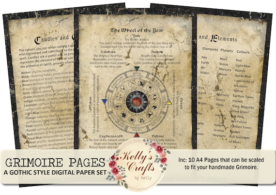 Page De Garde De Grimoire à Fabriquer Empreinte Cire