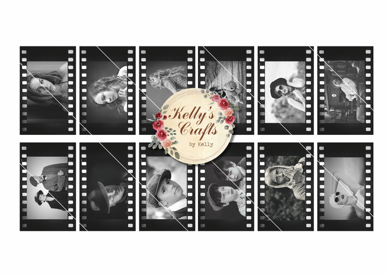 Monochrome Vintage Portraits Printable Photographs Black and - Etsy