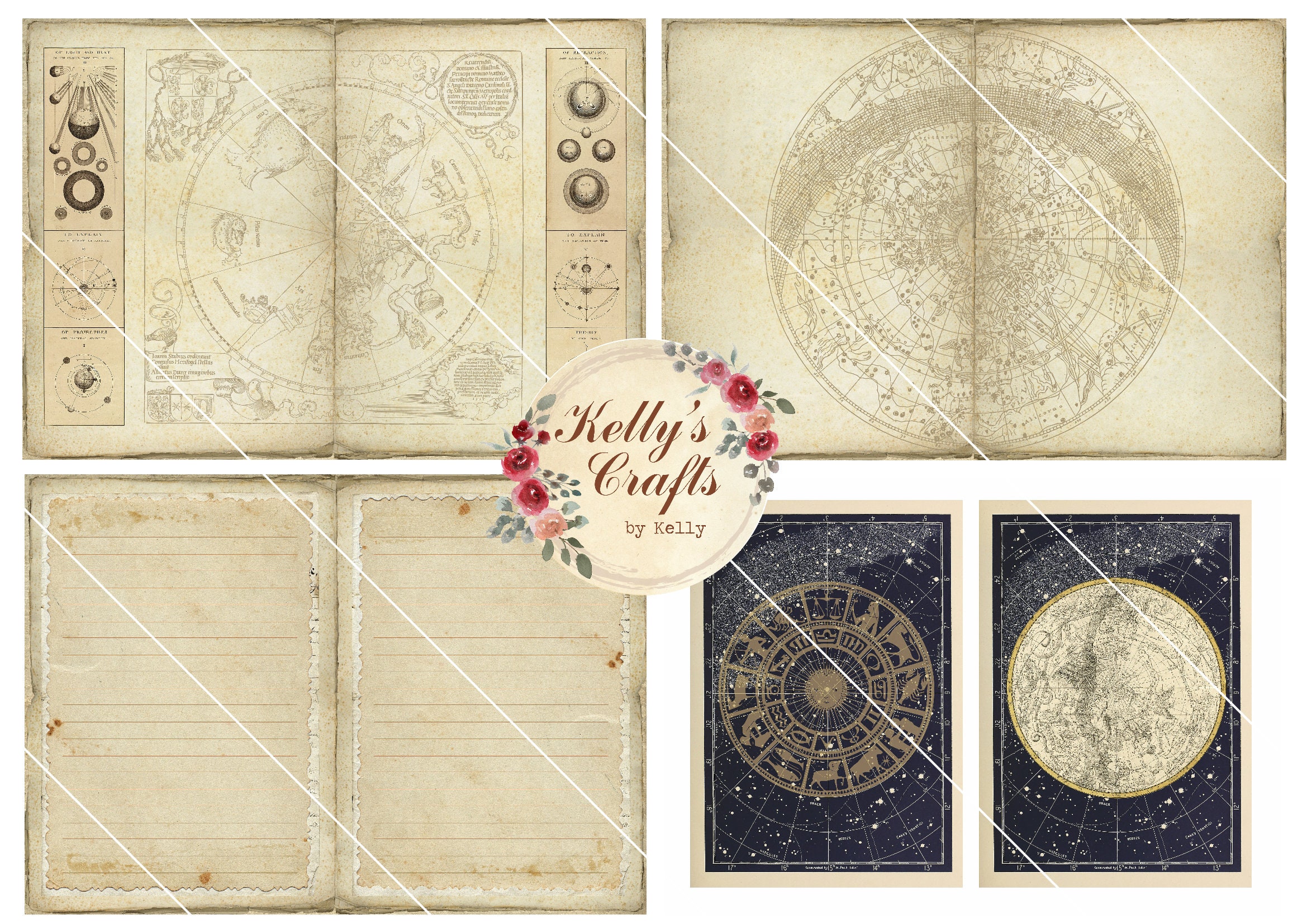 Celestial Junk Journal Digital Download Celestial Printable - Etsy