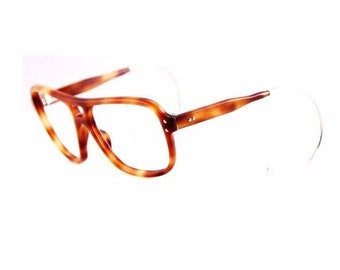 Rare ! VUARNET 003 Glacier hook temples, Vintage 1970, Eyeglasses, Light brown Retro - Handmade in France