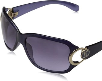 Just Cavalli Vintage JC202S masque, Lunettes de soleil pour femme, violet et or années 90 - 2000, neuves avec étui