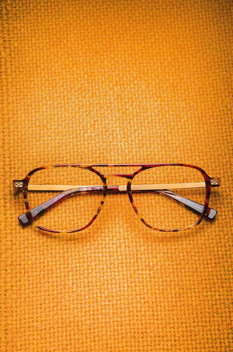 Lunettes de vue écailles marron et rouge pour homme Créateur français JF REY JF1354 Monture optique vintage Rétro Fabriqué en France, neuf image 2