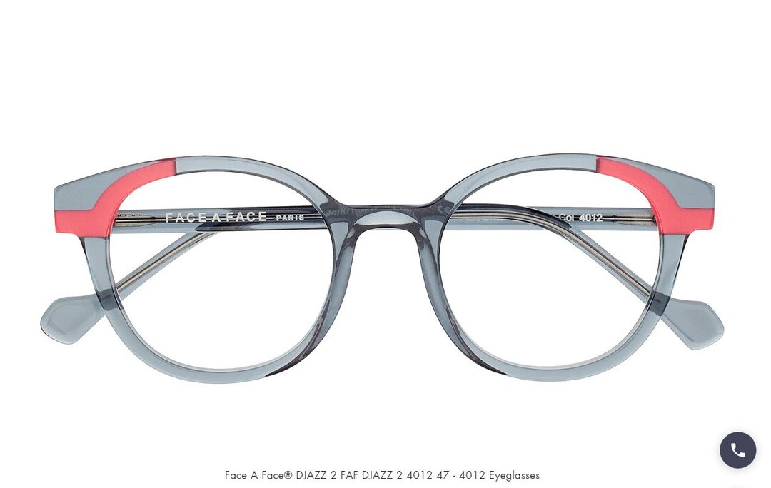 Lunettes De Soleil Rétro FACE A FACE Paris - Bleu Translucide & Rose, Verres Gris, Neuves Avec étiquettes