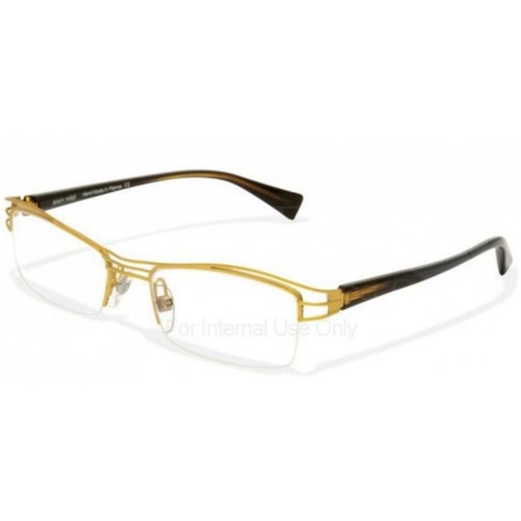 Vintage yellow metal nylor eyeglasses / Optical f… - image 1