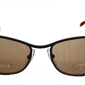 Matte black oval sunglasses STARCK EYES P300 Vintage 2000's / Hand Made in France / 360 degree flexible temples new image 3