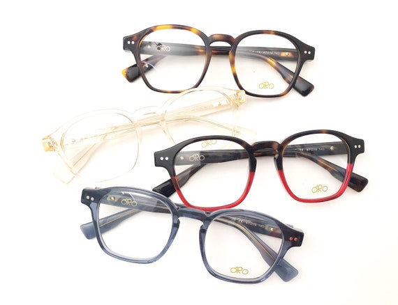 Retro optical frame / Small square eyeglasses Tra… - image 2