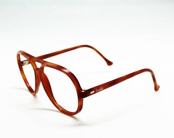 Eyeglasses / Optical frame Pilot Aviator Bollé - Brown Vintage 1970's Retro - Handmade in France - new