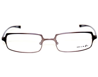 MIKLI M0311, Lunettes de vue / Monture optique métallique, Rectangulaire, Marron bronze, Pour femme ou homme