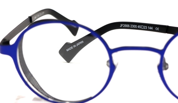 Lunettes De Vue Rondes Bleu Glacier JF REY JF2666 - Monture Métal Rétro, Branches 144mm, Homme