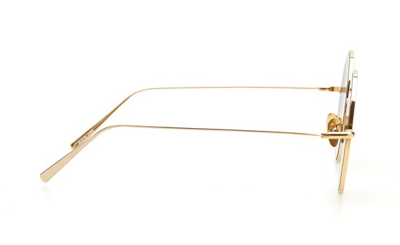 Large Round Sunglasses Gold Metal Titanium Gold R… - image 7