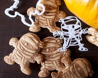 Mummy for Halloween Cookie Cutter DIY biscuit mold Fondant decoration Cookie stamp