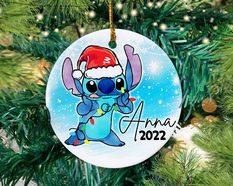 Discover Personalized Stitch Christmas Ornament, Kids Christmas ornament, Baby First Christmas Ornament, Disney Ornament, Christmas Gift