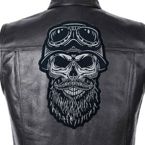 Kustom Factory - Toppa, Motivo: Teschio Di Motociclista
