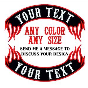 Custom patch for bikers, any size, motoclub jacket, Large patch, Back patch, Rockers