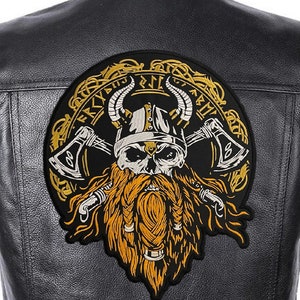 Viking With Runes Patch for Bikers Motoclub Jacket Large - Etsy