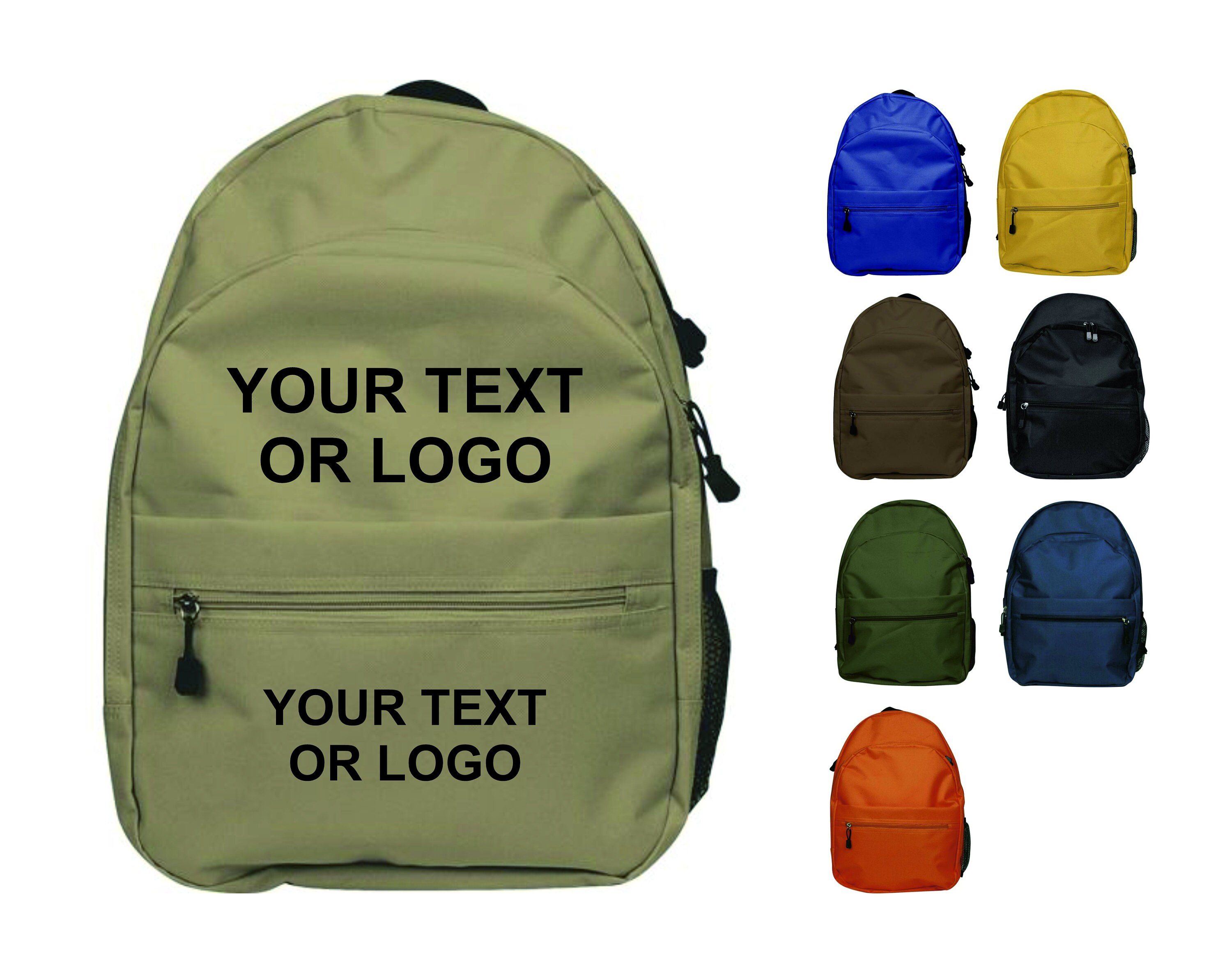 Your Logo or Text Customizable Backpack 
