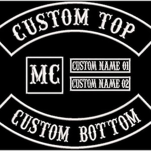 Patchs à bascule personnalisés de toutes couleurs pour motards, veste de motoclub.