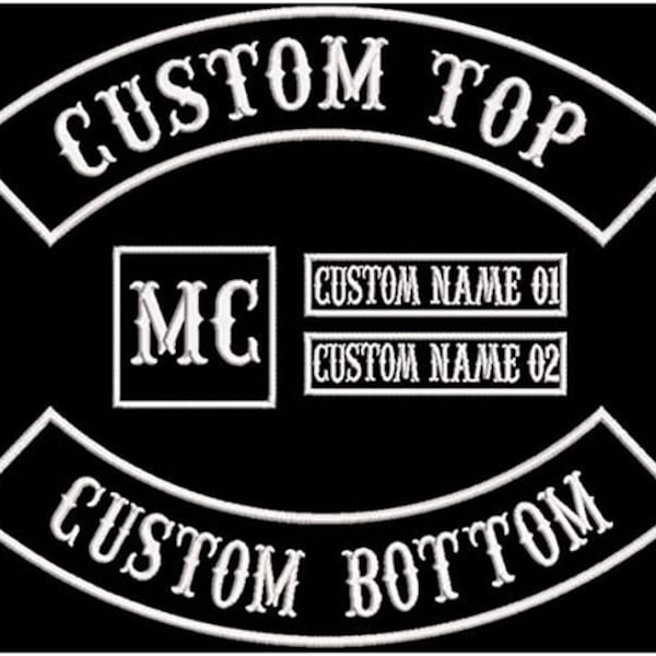 Any Color custom rocker patches for bikers, motoclub jacket.