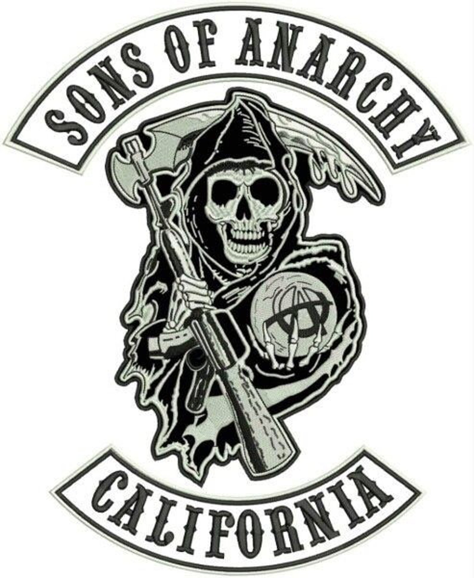 Sons Of Anarchy Back Patch Embroidered Etsy