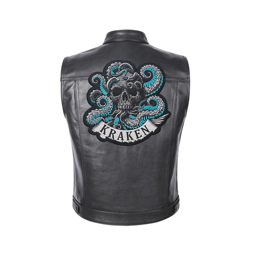 Skull Kraken Patch for Bikers, Motoclub Jacket, Large Patch, Back Patch ...