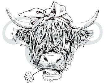 Download Highland cow svg | Etsy