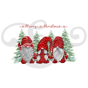 Joyeux Noël Gnomes Sublimation Transfer // Prêt à appuyer image 2