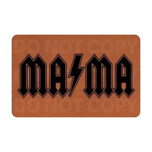MAMA Lightning Bolt Leatherette Hat Patch With Adhesive Backing // Ready To Press