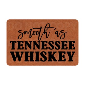 Smooth As Tennessee Whiskey Leatherette Hat Patch With Adhesive Backing // Ready To Press