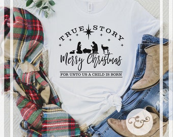 True Story Merry Christmas Screen Print Transfer (Low Heat Formula) // Ready To Press