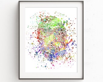 fingerprint art etsy