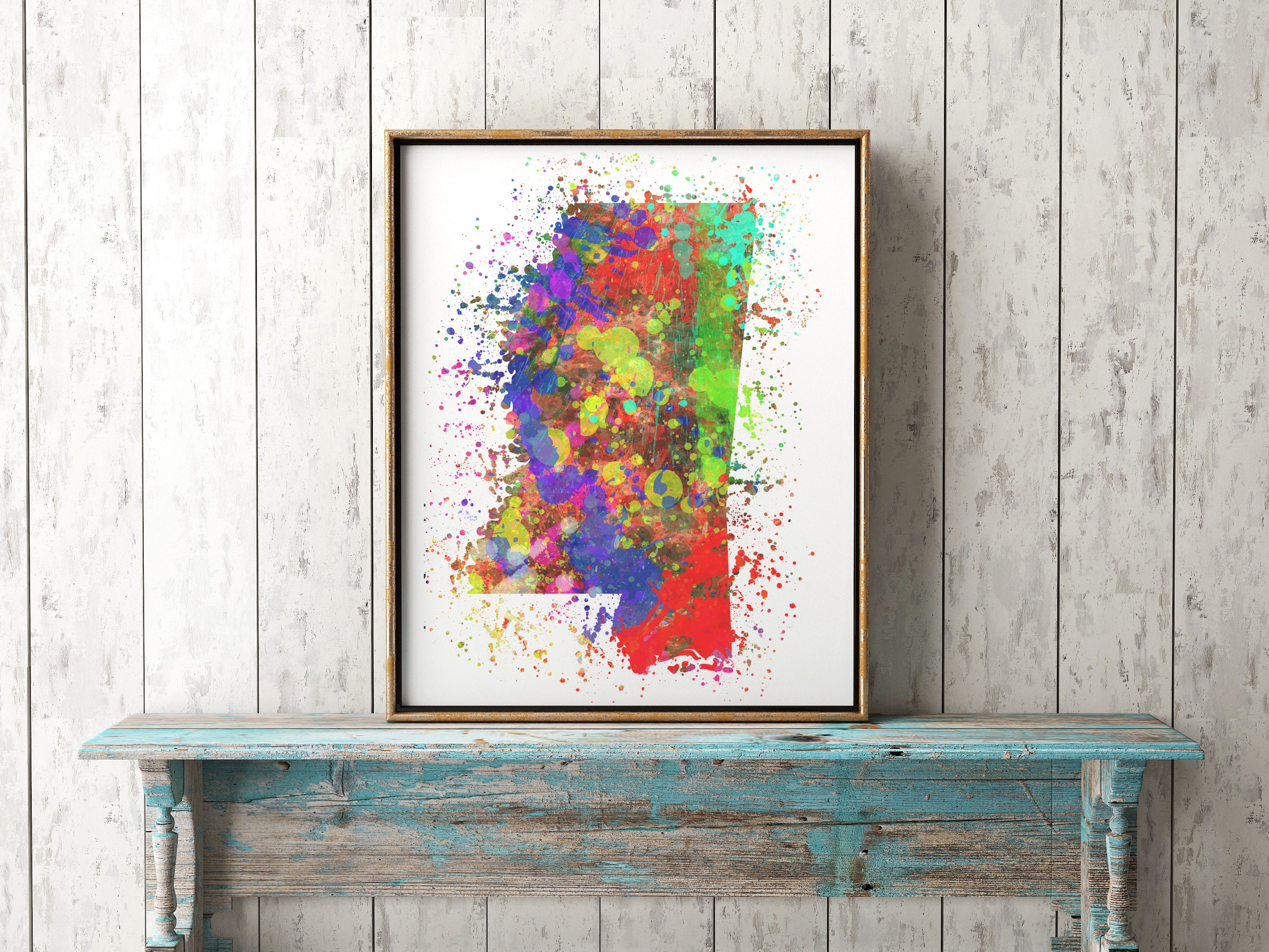 State Map of Mississippi Mississippi Map Art Print Watercolor Illustration Wall Art Home Decor Gift COLOUR PRINTS