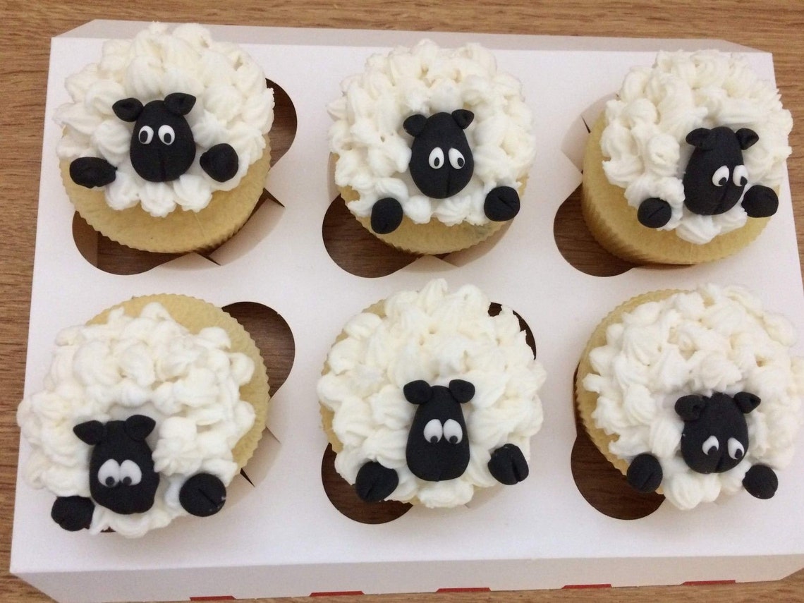 Edible sheep cake toppers. Farmyard childrens. Etsy
