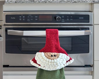Santa Crochet Handtuchhalter Muster - Weihnachtsküche Dekor